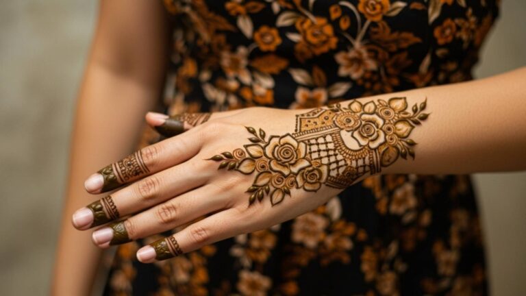 Block Bead Mehndi Art