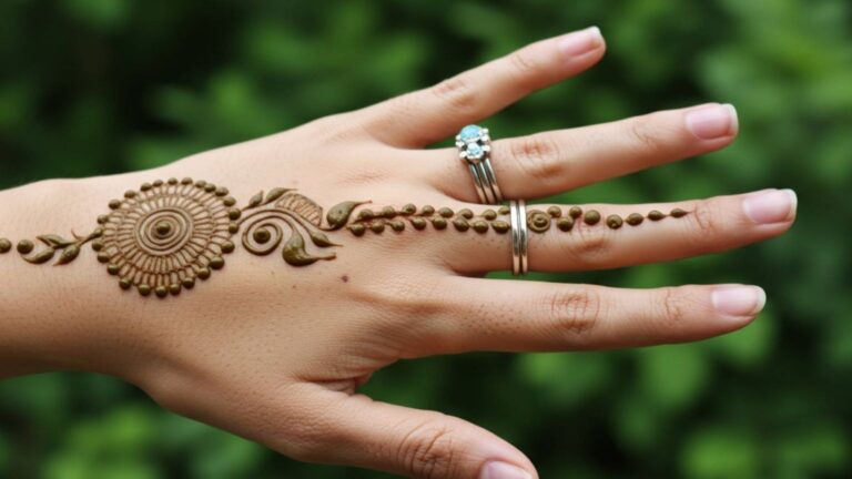 Bloom Finger Chain Mehndi