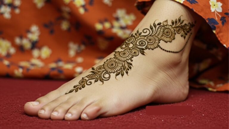 Classic Vine Anklet Mehndi