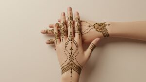 Crescent String Fusion Mehndi