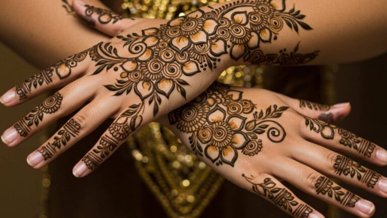 Dual Spiral Vine Mehndi