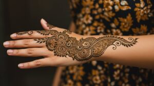 Elegant Paisley Curve Mehndi