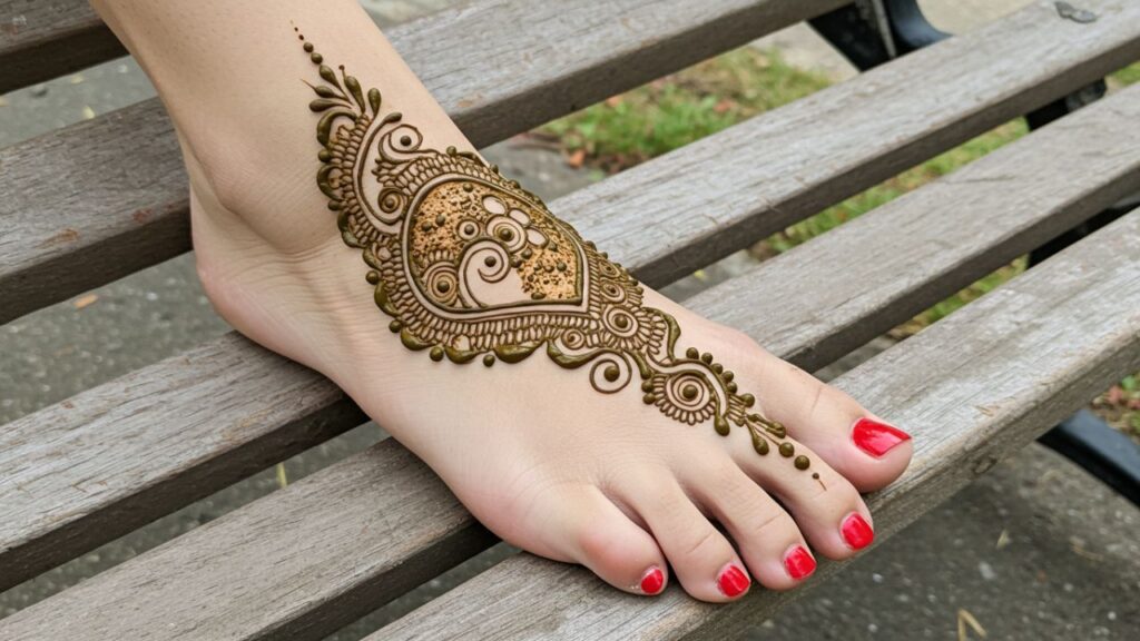 Side Flow Lotus Mehndi