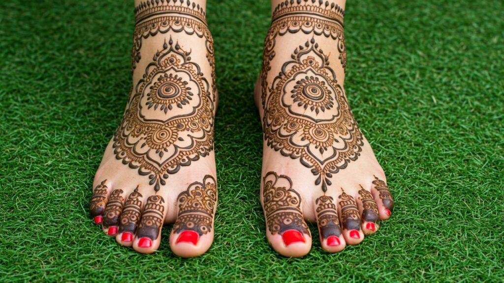 Paisley Tapestry Foot Mehndi