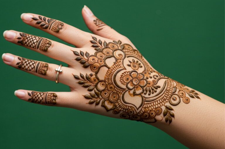 Paisley Bloom Cascade Mehndi