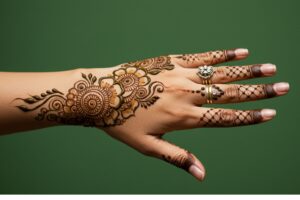 Bold Bloom Mesh Mehndi