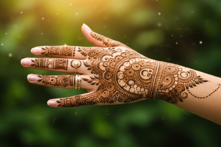 Paisley Bloom Net Mehndi
