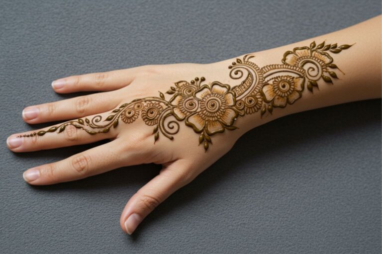 Twin Bloom Trail Mehndi