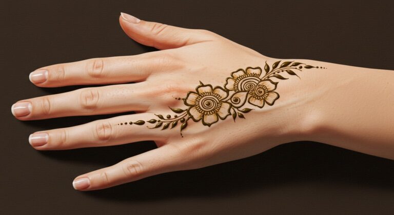 Radiant Floral Cluster Mehndi