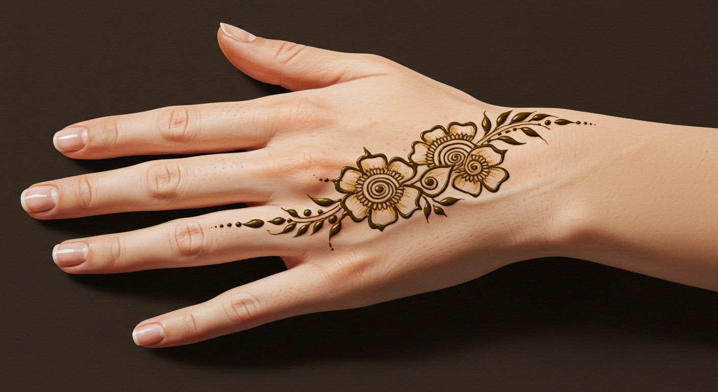 Radiant Floral Cluster Mehndi