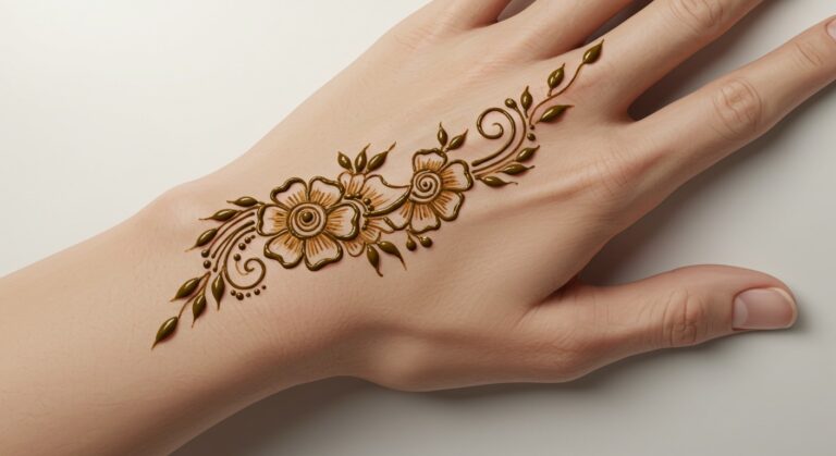 Swirl Blossom Vine Mehndi