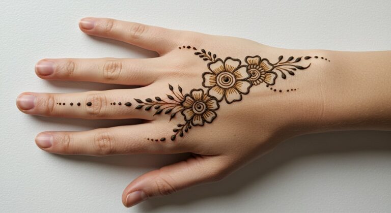 Leaf Spear Minimal Mehndi