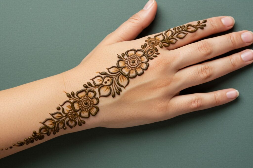 Curvy Bloom String Mehndi