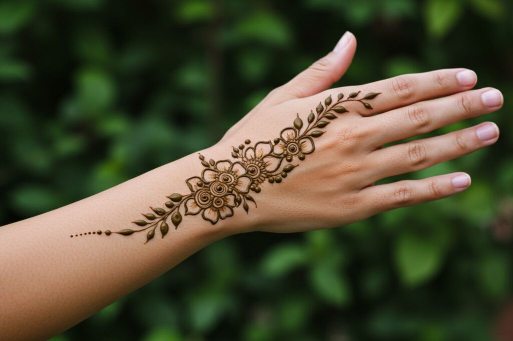 Leaf Trail Bloom Mehndi