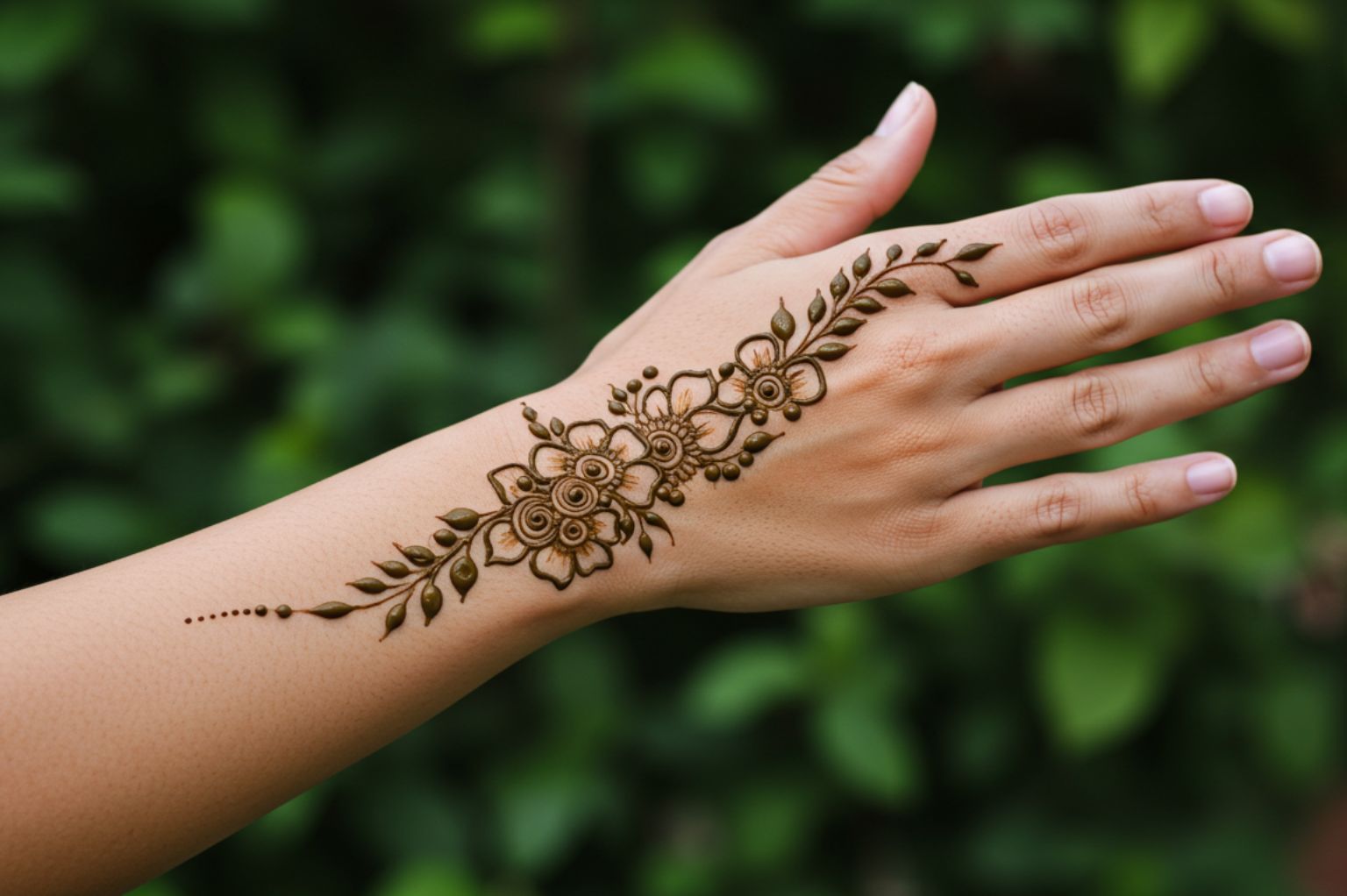 Leaf Trail Bloom Mehndi