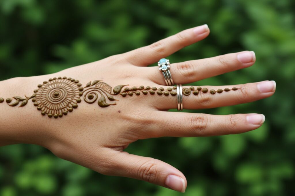 Bloom Finger Chain Mehndi