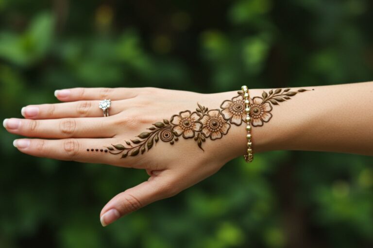 Ornate Flow Finger Mehndi