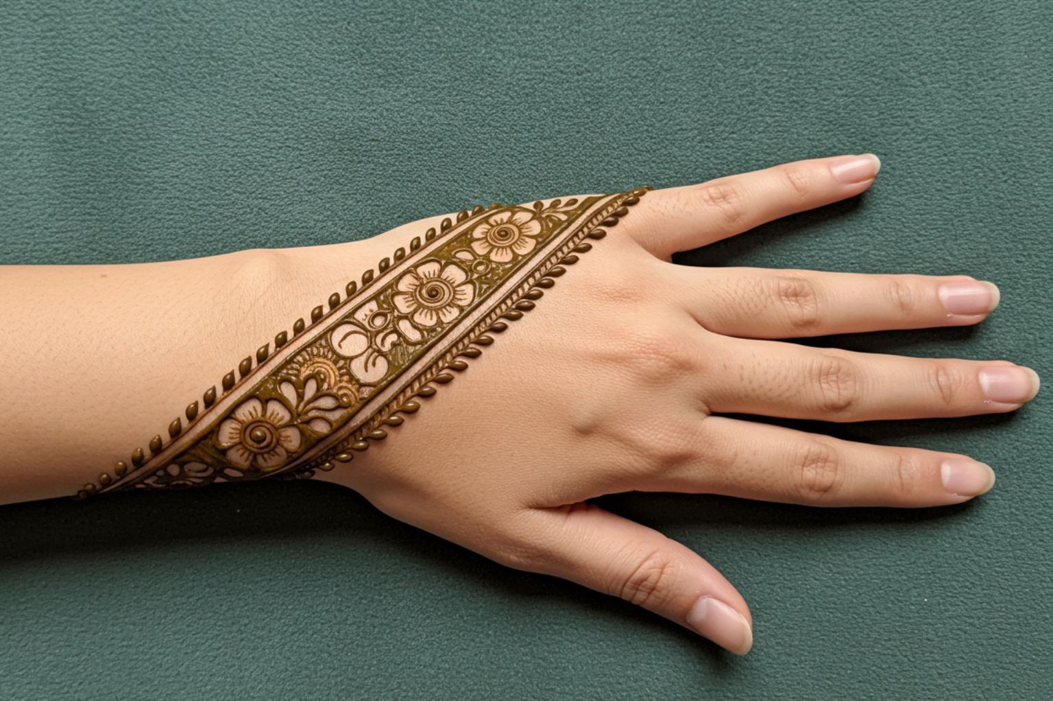 Diagonal Strip Lace Mehndi