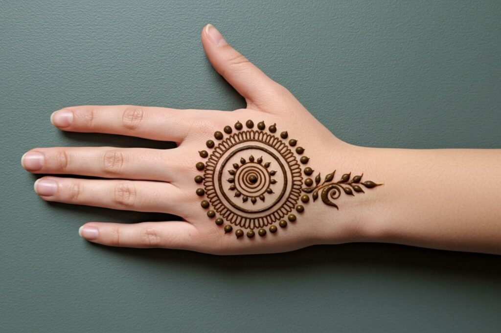 Sun Aura Mehndi Design