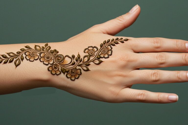 Petal Twist Chain Mehndi