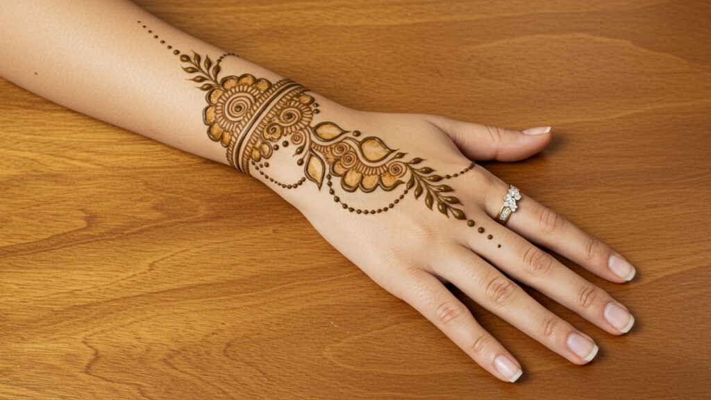 Half Mandala Trail Mehndi