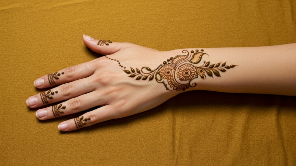 Leaf Crest Slim Mehndi