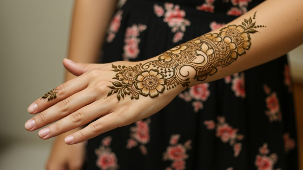 Sunray Bloom Backhand Mehndi