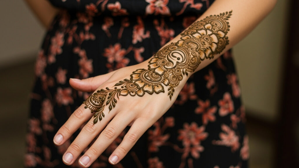 Full Wrist Bloom Mehndi