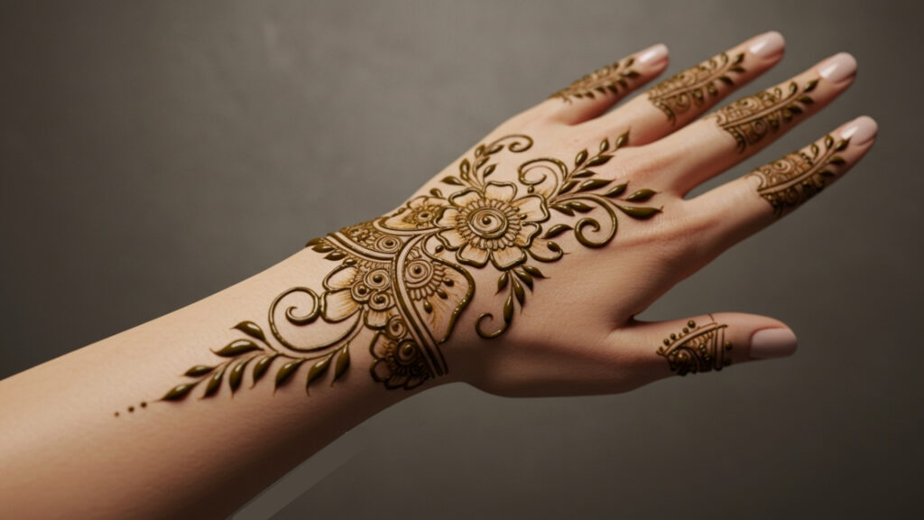 Trailing Spiral Garden Mehndi