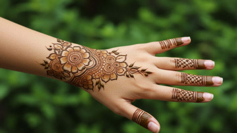 Rosette Cuff Finger Mehndi