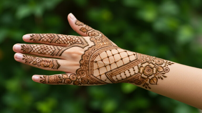 Net Glove Palm Mehndi