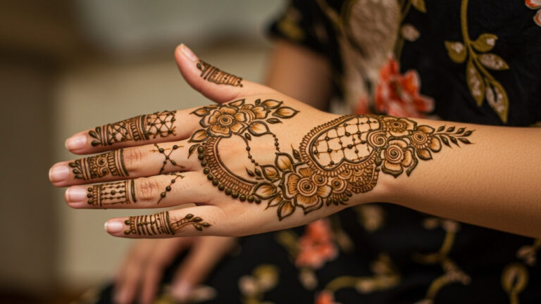 Dulhan Spiral Trail Mehndi