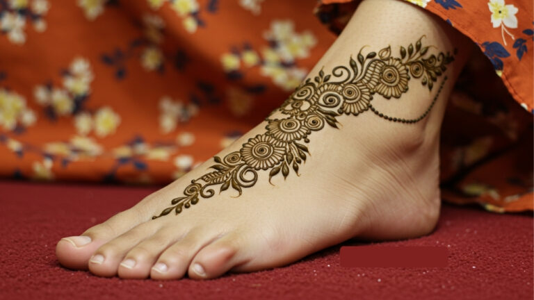 Classic Vine Anklet Mehndi