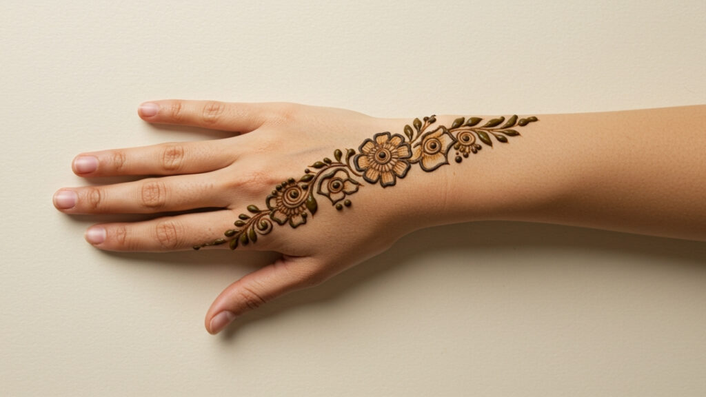 Leaf Spine Bloom Mehndi