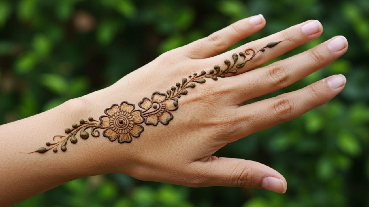 Miniature Vine Touch Mehndi