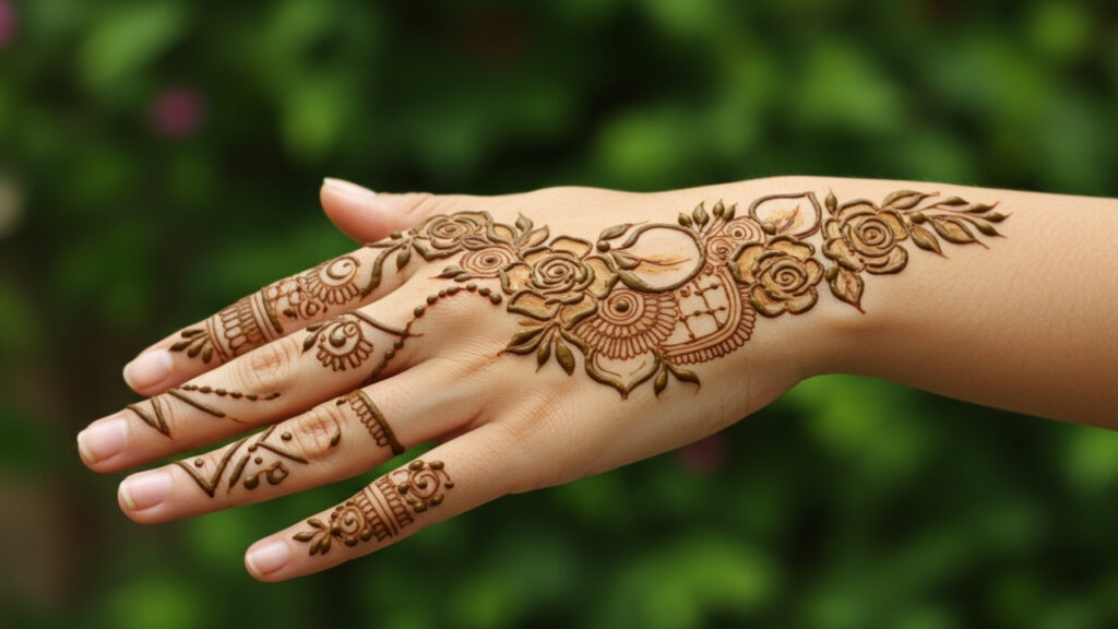 Petal Wave Arch Mehndi