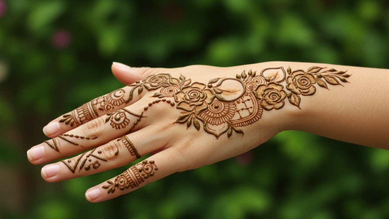 Petal Wave Arch Mehndi