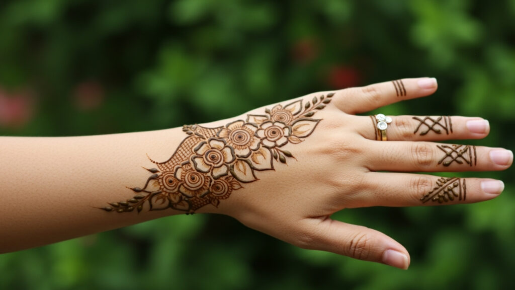 Petal Wave Vine Mehndi