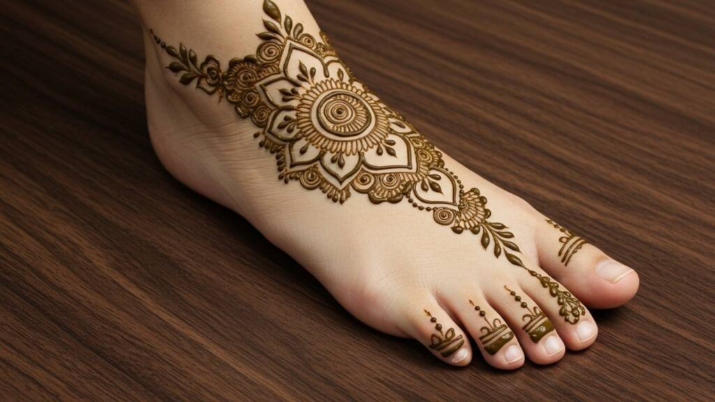 Crescent Petal Anklet Art