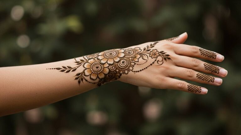 Golden Glow Mehndi Touch
