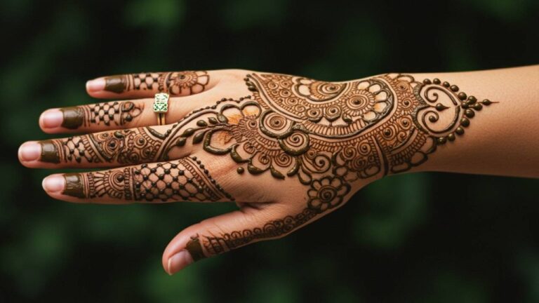 Grand Spiral Back Mehndi