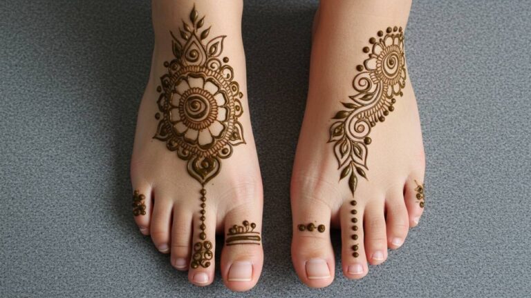 Indo-Arabic Anklet Mehndi