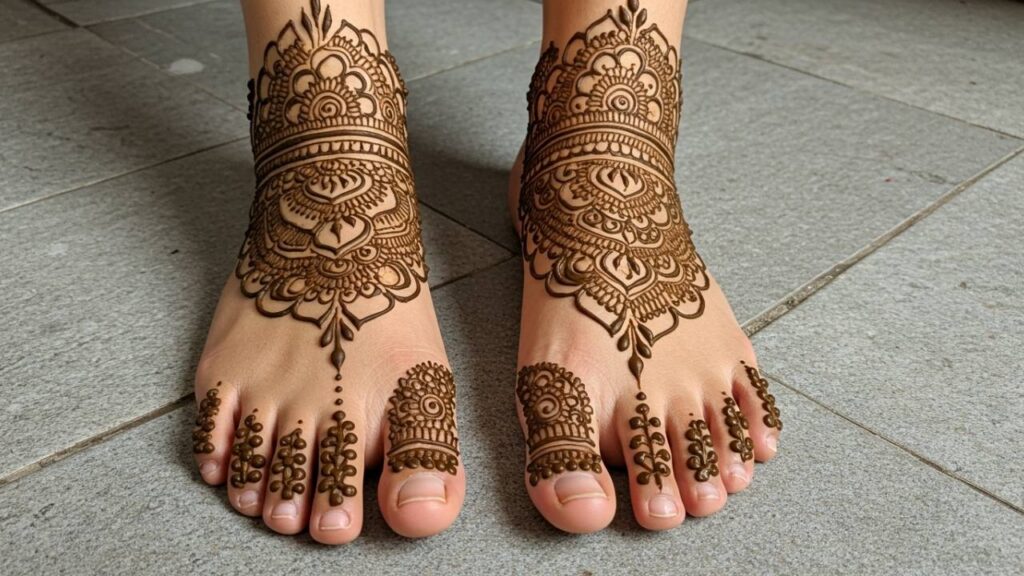 Jaal Work Bridal Foot Mehndi
