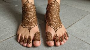Jaal Work Bridal Foot Mehndi