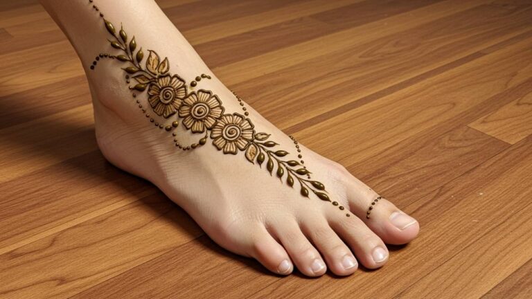 Lotus Vine Toe Design