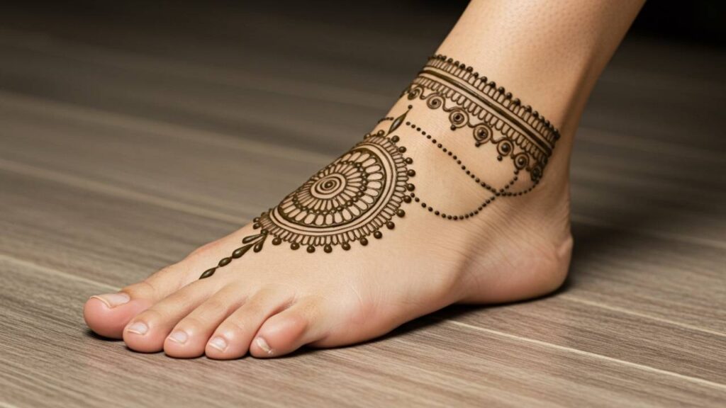 Minimal Curve Lace Anklet