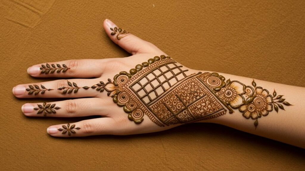 Minimal Dot Net Mehndi.Simple Design