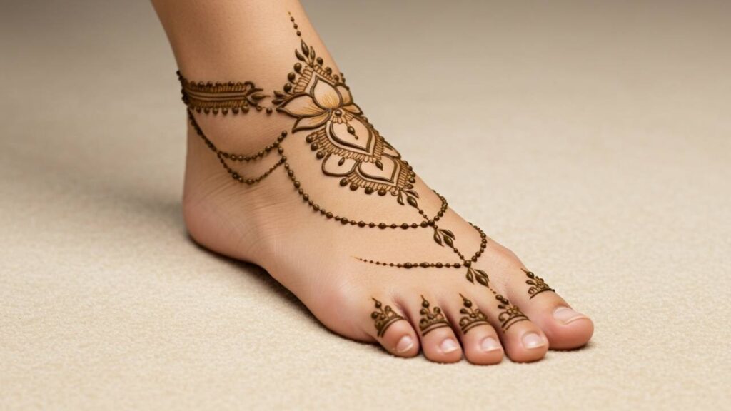 Ornamental Belt Mehndi Pattern