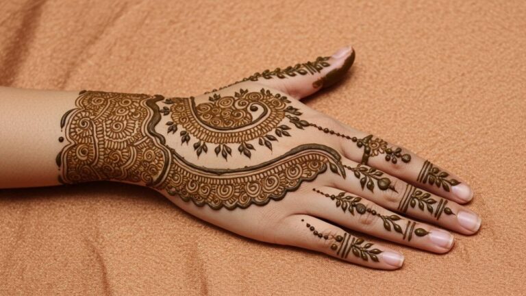 Palm Grace Spiral Mehndi.Simple Design