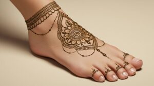 Peacock Feather Foot Mottif